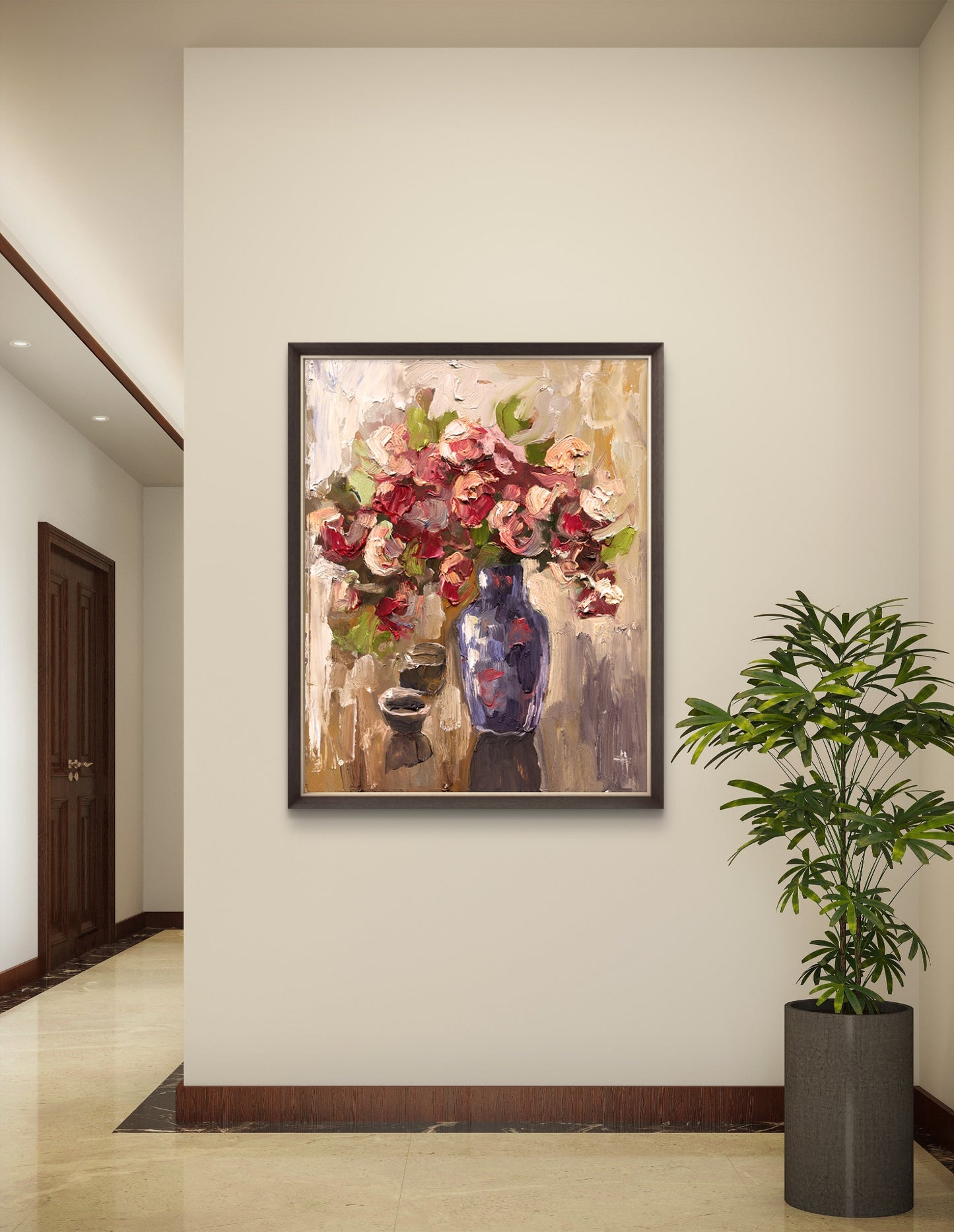 Vintage Photo paper poster Flowers Wall Art