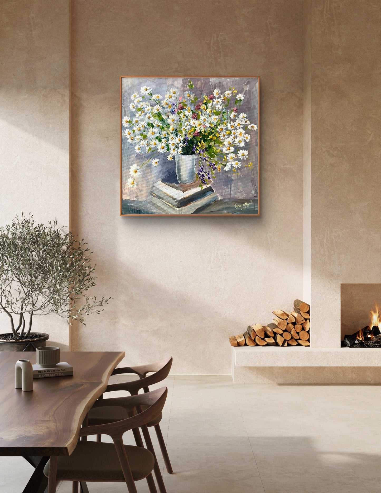 “Fresh From the Heart” – Original Floral Painting | 24x24 inch | Impasto Still Life on Canvas