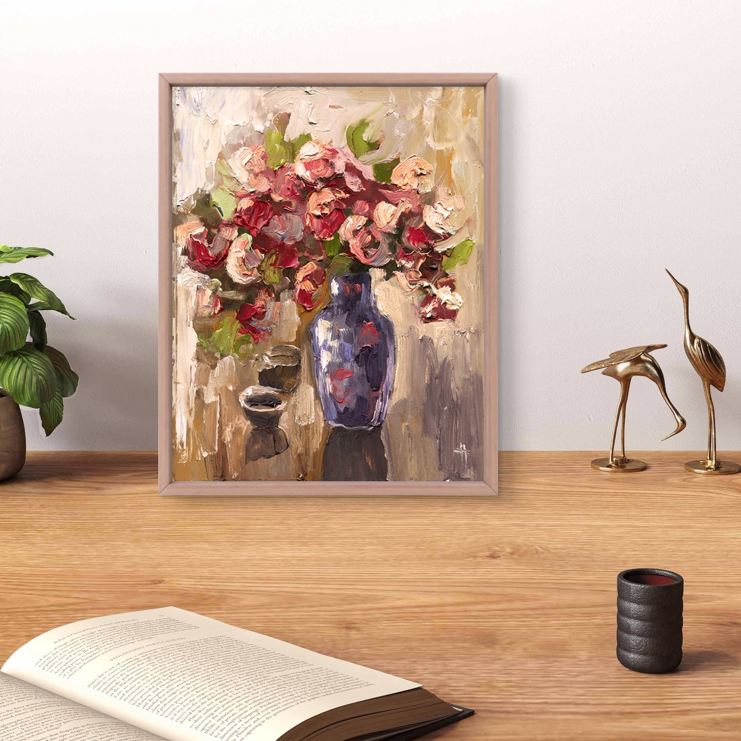 Vintage Style Framed poster Flowers in a Vase