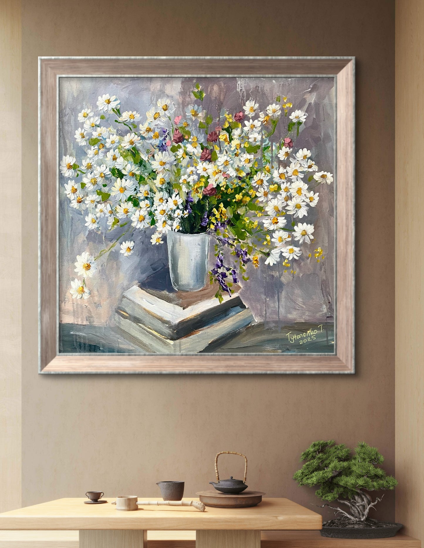 “Fresh From the Heart” – Original Floral Painting | 24x24 inch | Impasto Still Life on Canvas