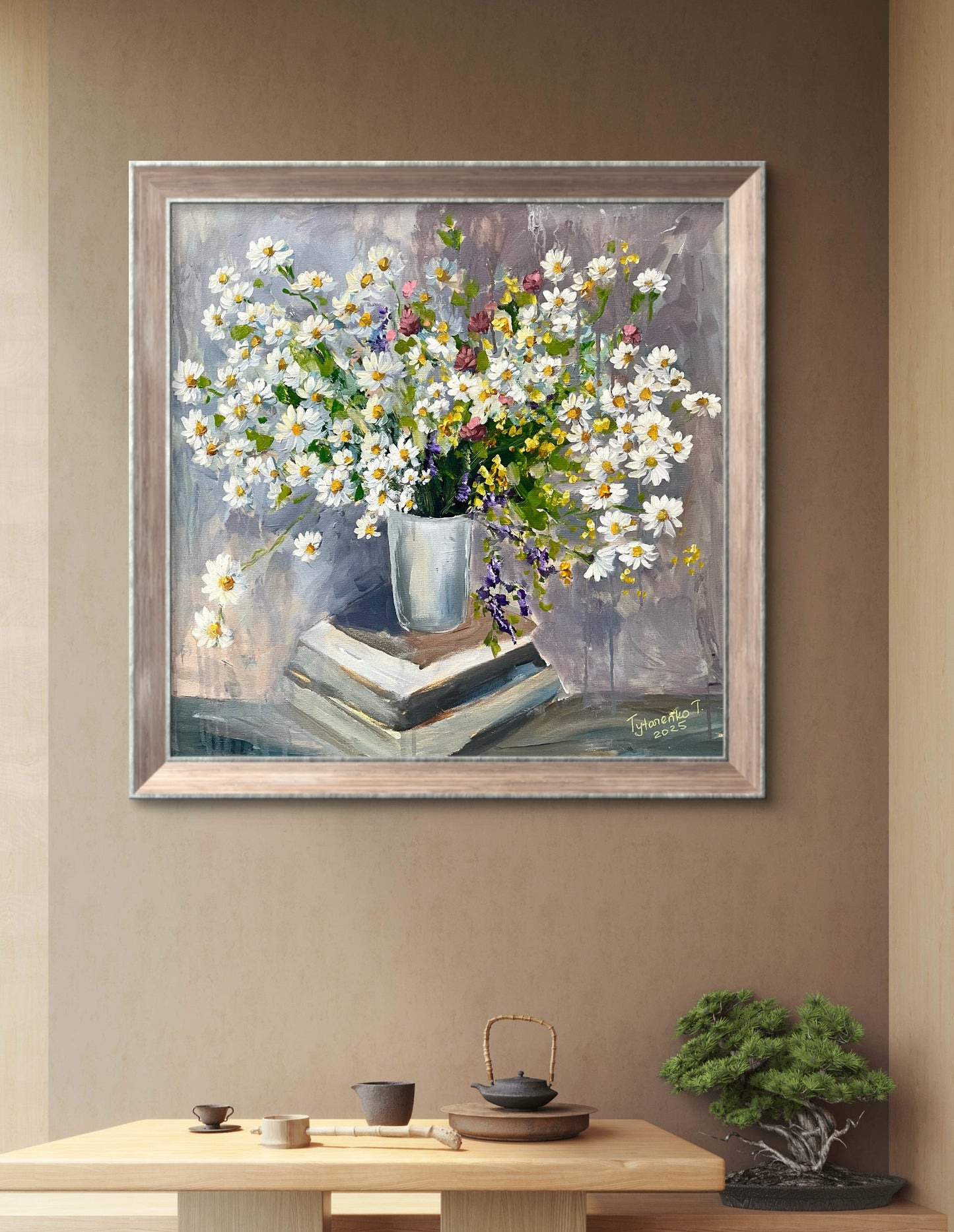 “Fresh From the Heart” – Original Floral Painting | 24x24 inch | Impasto Still Life on Canvas