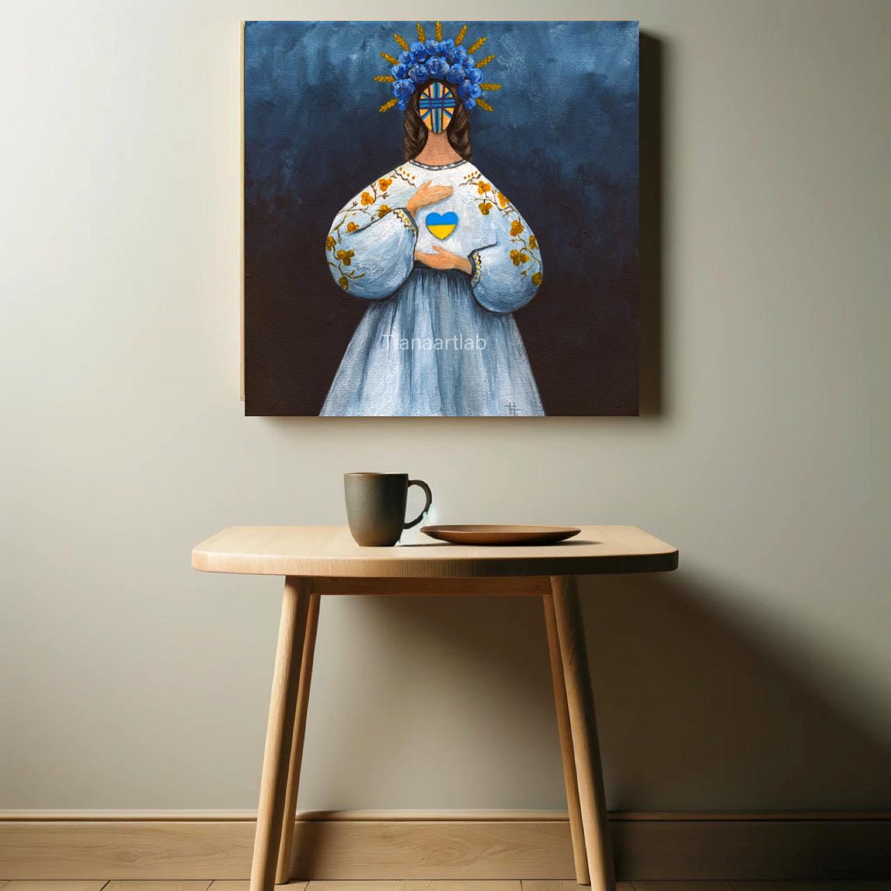 Ukrainian Style Wall Unframed Poster with Ukrainian Motanka