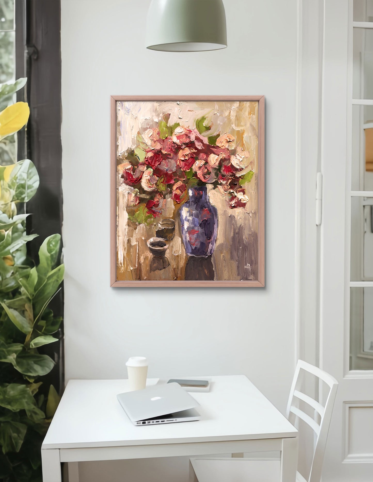 Vintage Style Framed poster Flowers in a Vase