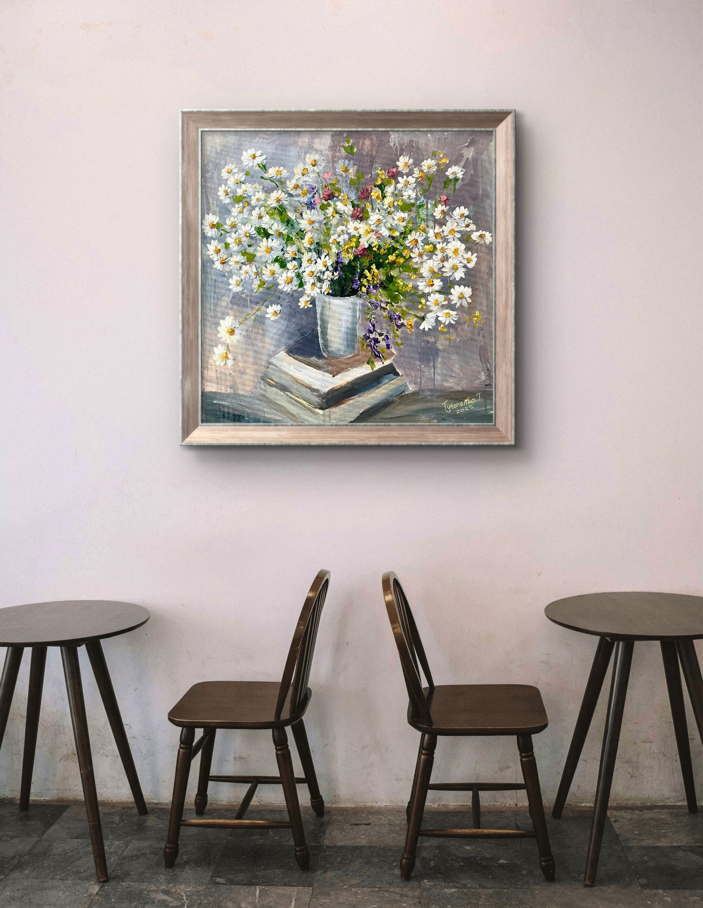 “Fresh From the Heart” – Original Floral Painting | 24x24 inch | Impasto Still Life on Canvas