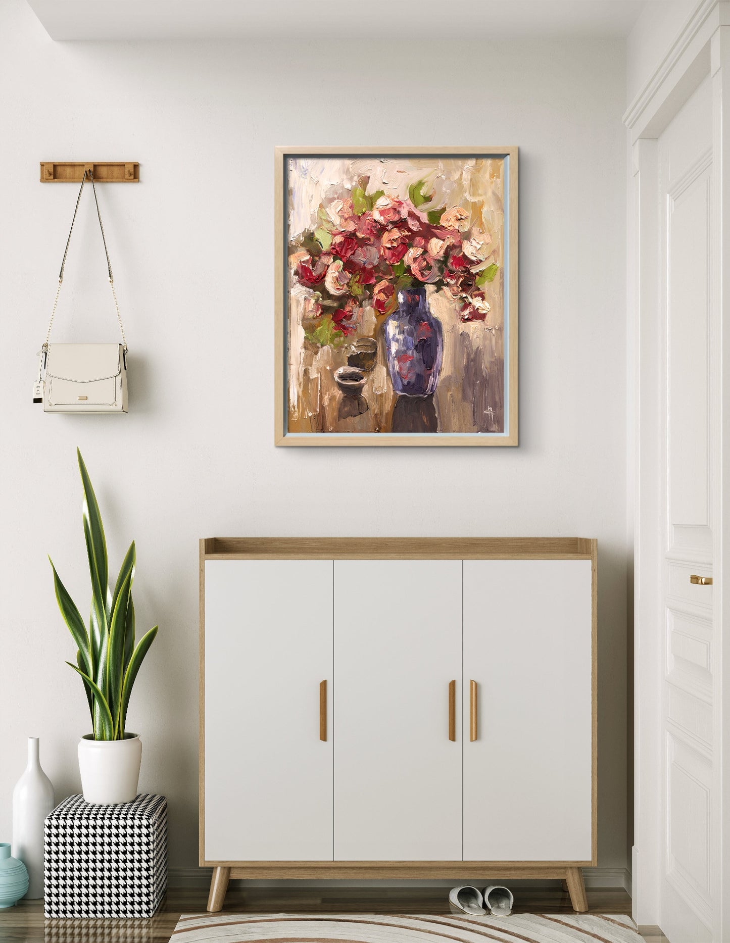 Vintage Photo paper poster Flowers Wall Art