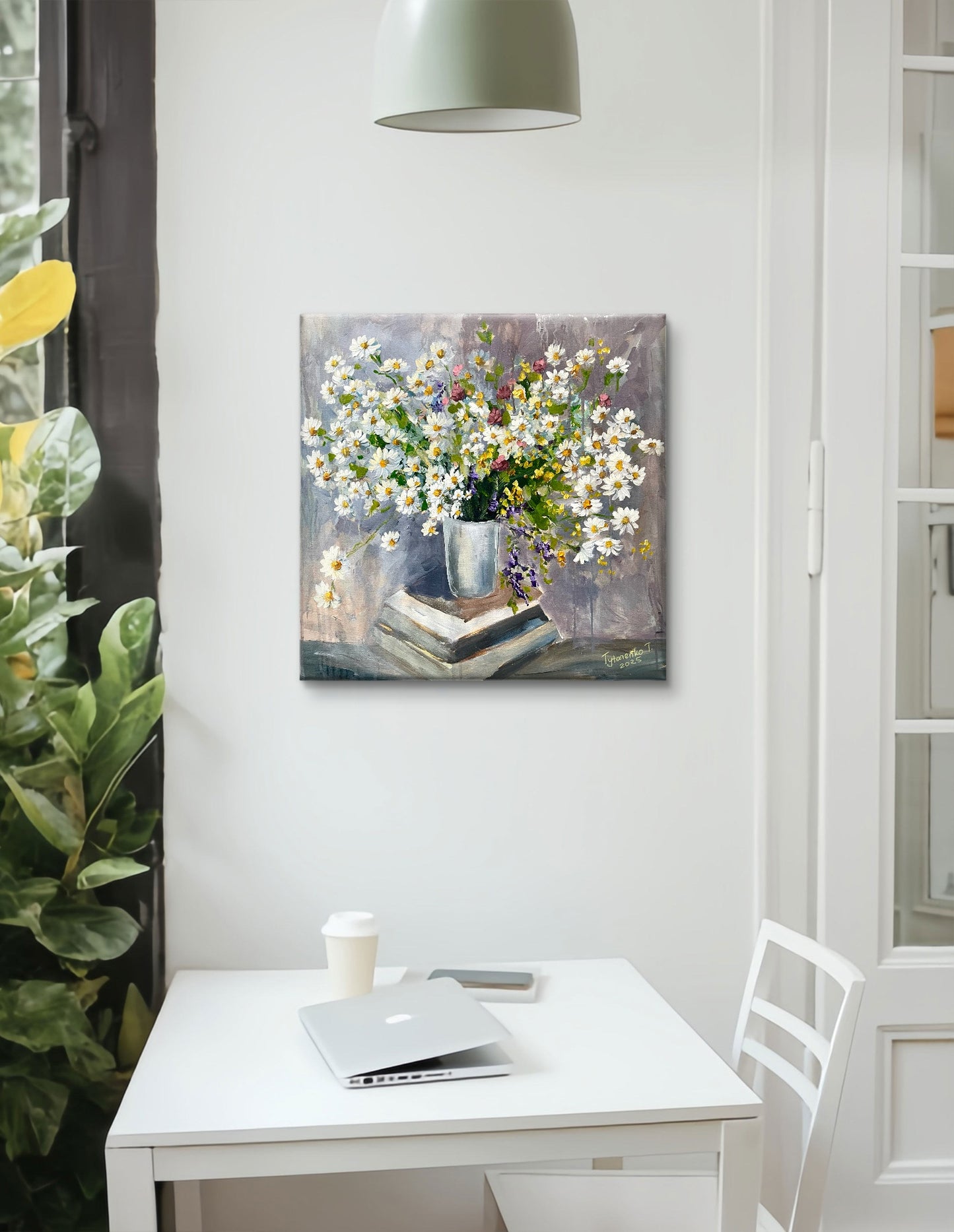 “Fresh From the Heart” – Original Floral Painting | 24x24 inch | Impasto Still Life on Canvas