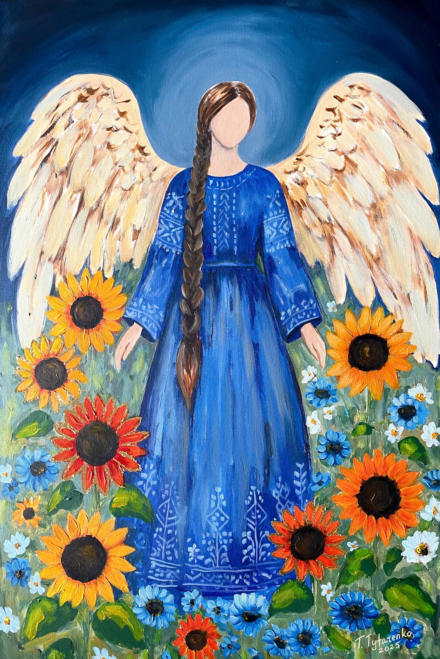 Angel of Light Original Wall Art Ukrainian Style Art