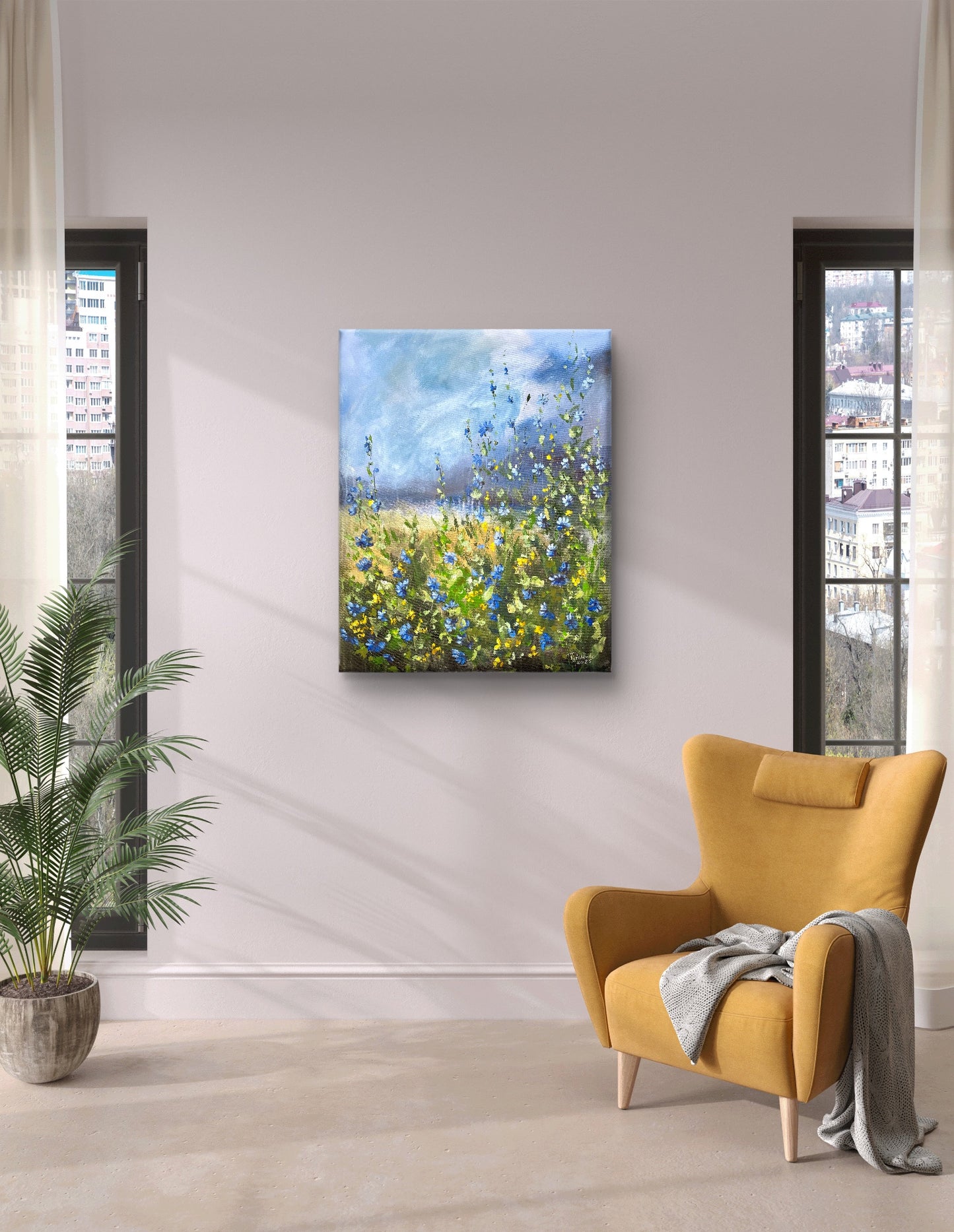 Wildflower Painting Original Floral Wall Art
