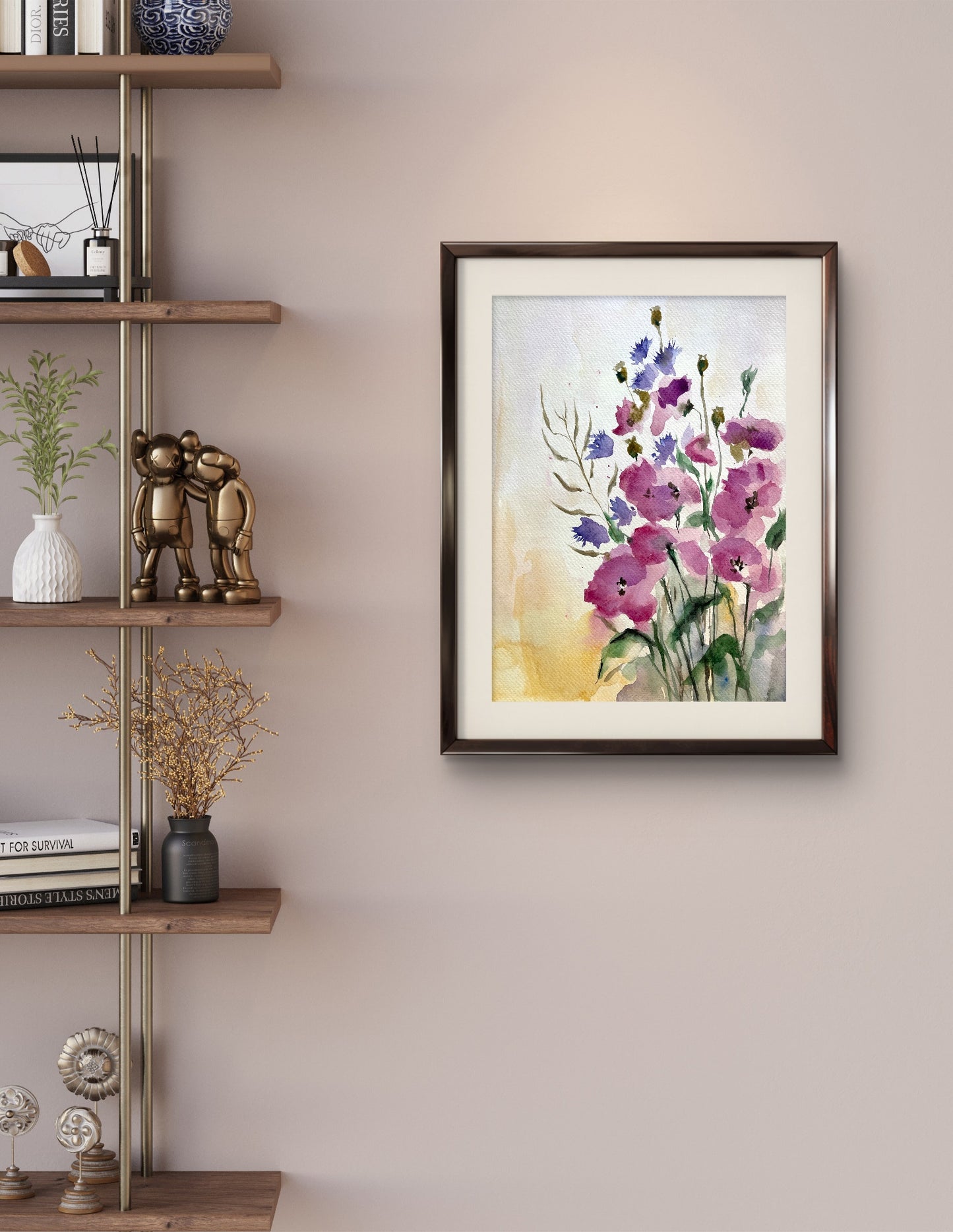 Floral Art Print Large Poster with Flowers