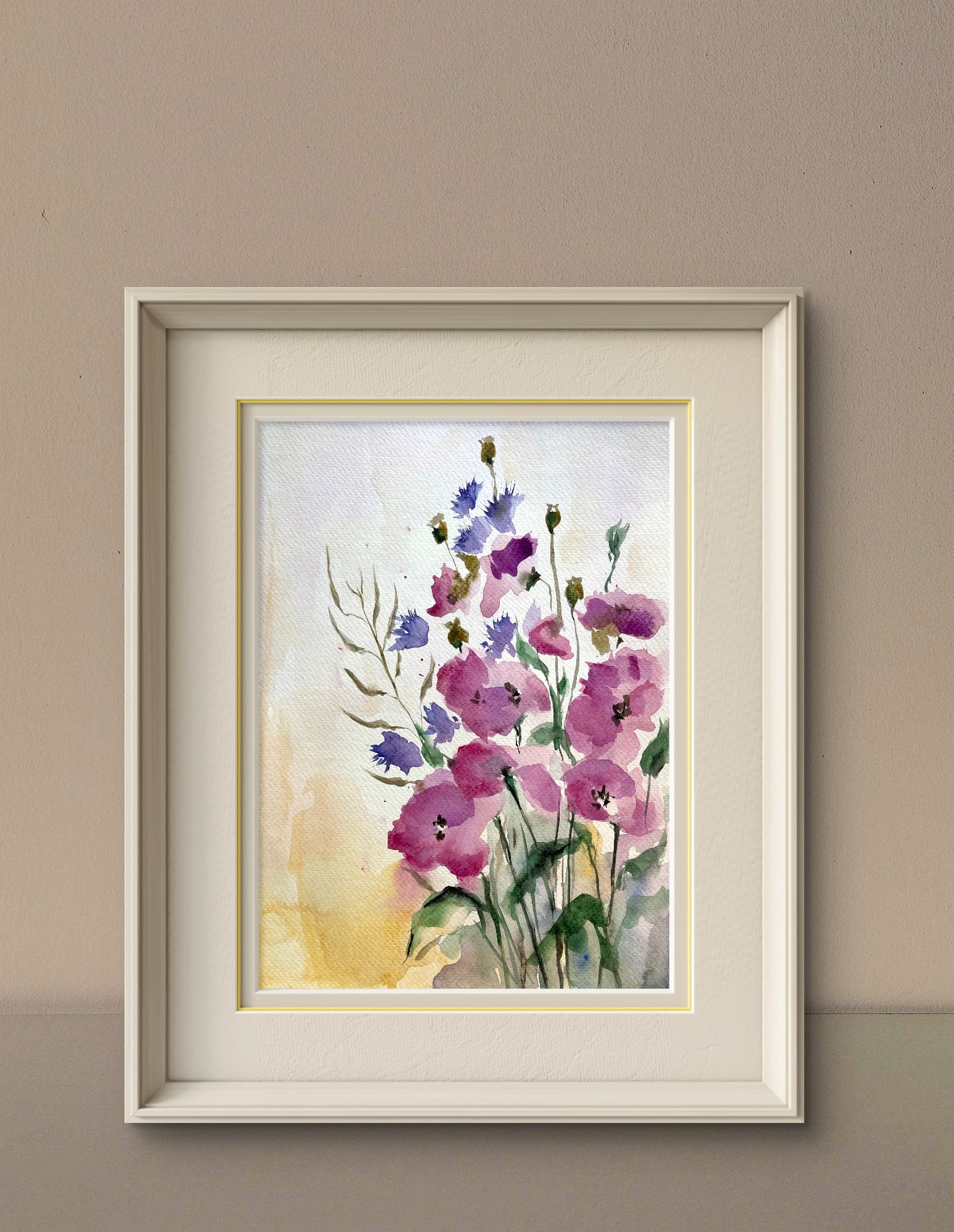 Floral Art Print Large Poster with Flowers