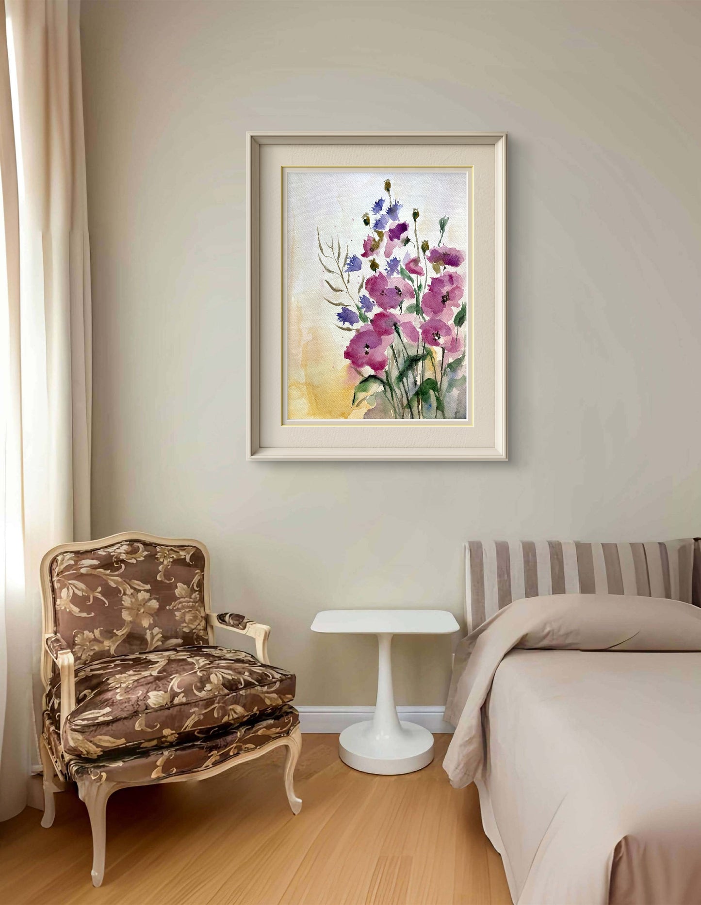Floral Art Print Large Poster with Flowers