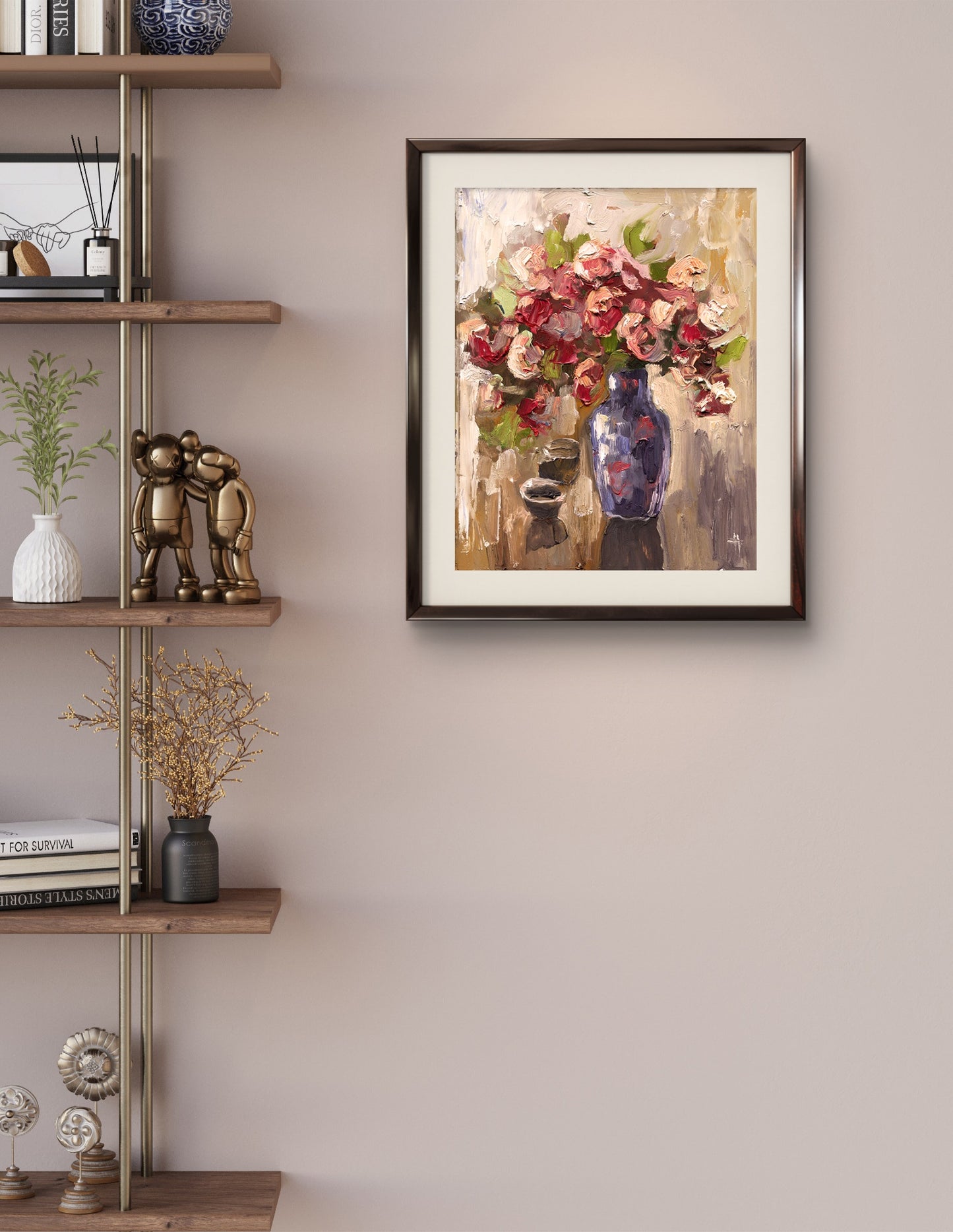Vintage Photo paper poster Flowers Wall Art