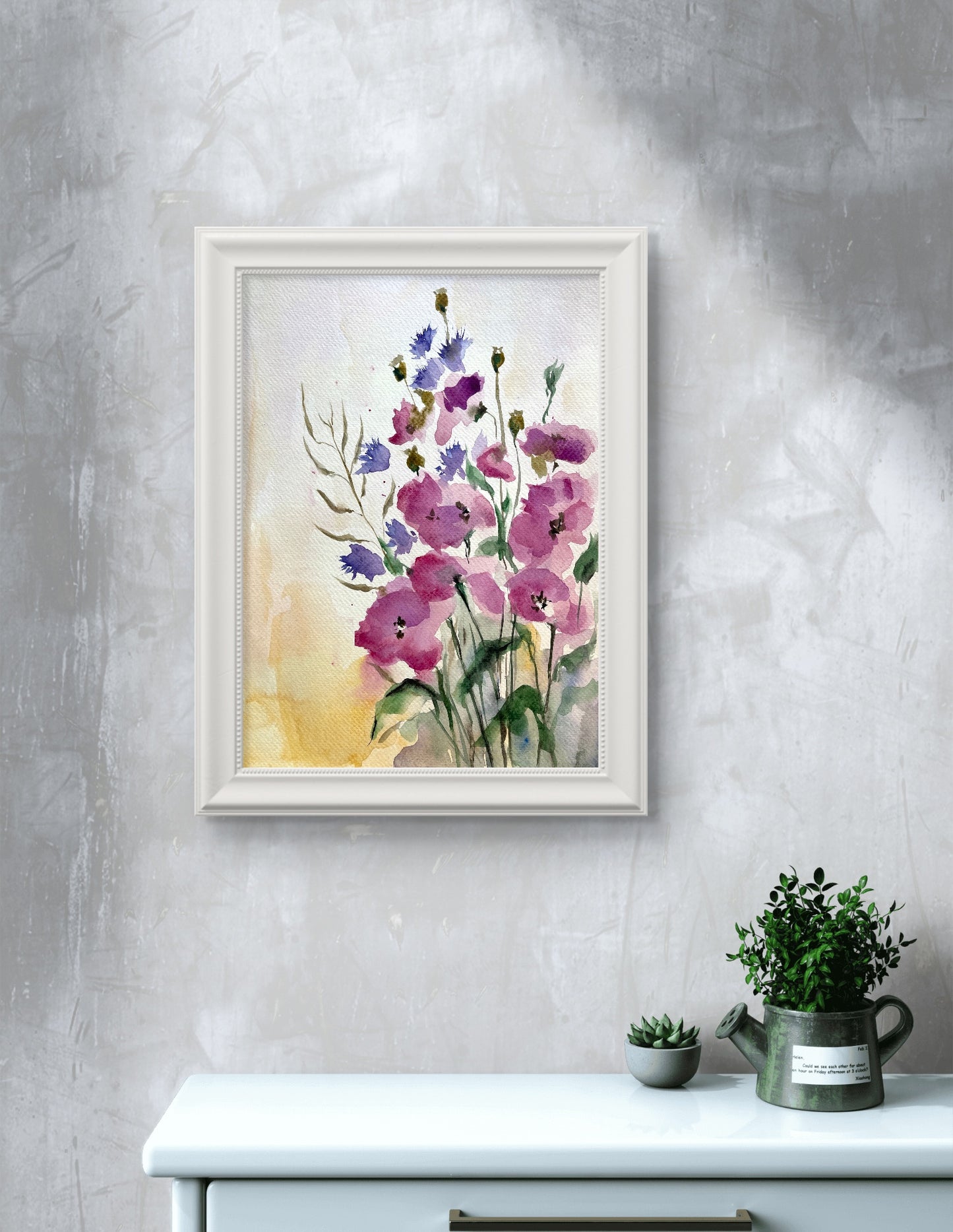 Floral Art Print Large Poster with Flowers