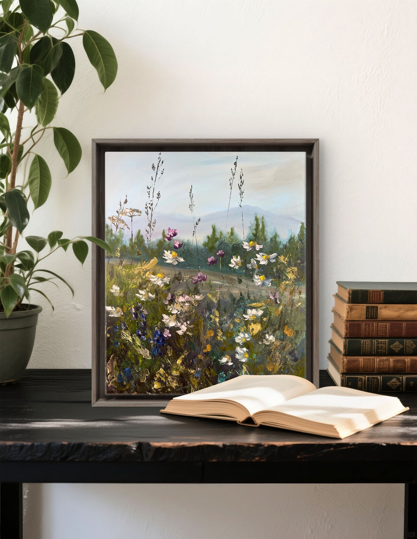 Wildflower Wall Art Canvas Art Print