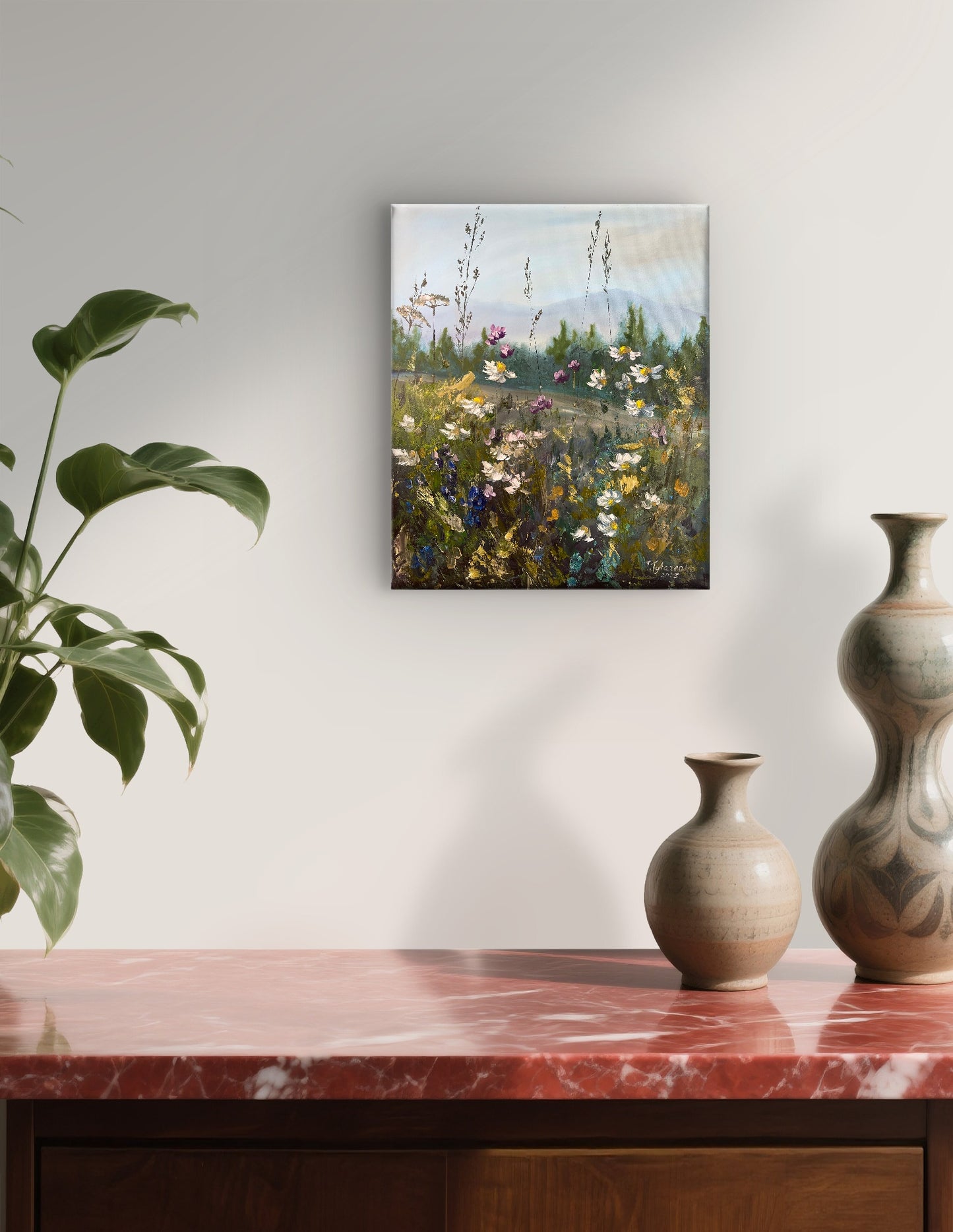 Wildflower Wall Art Canvas Art Print