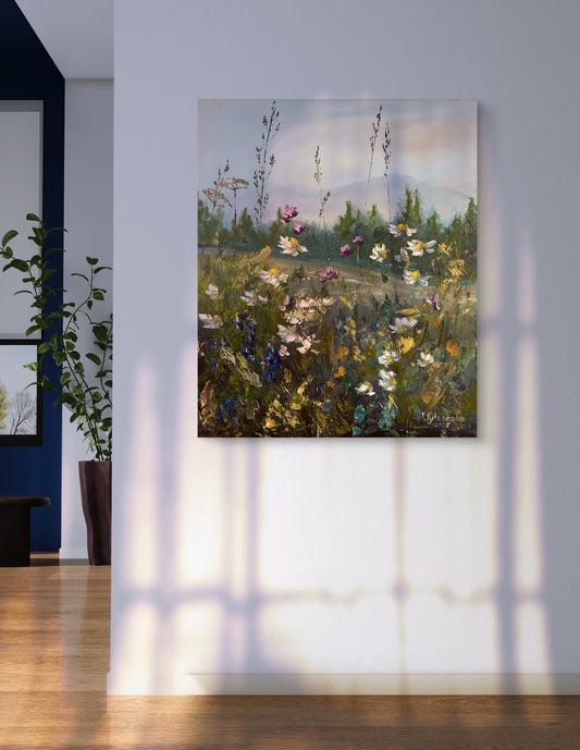 Wildflower Wall Art Canvas Art Print