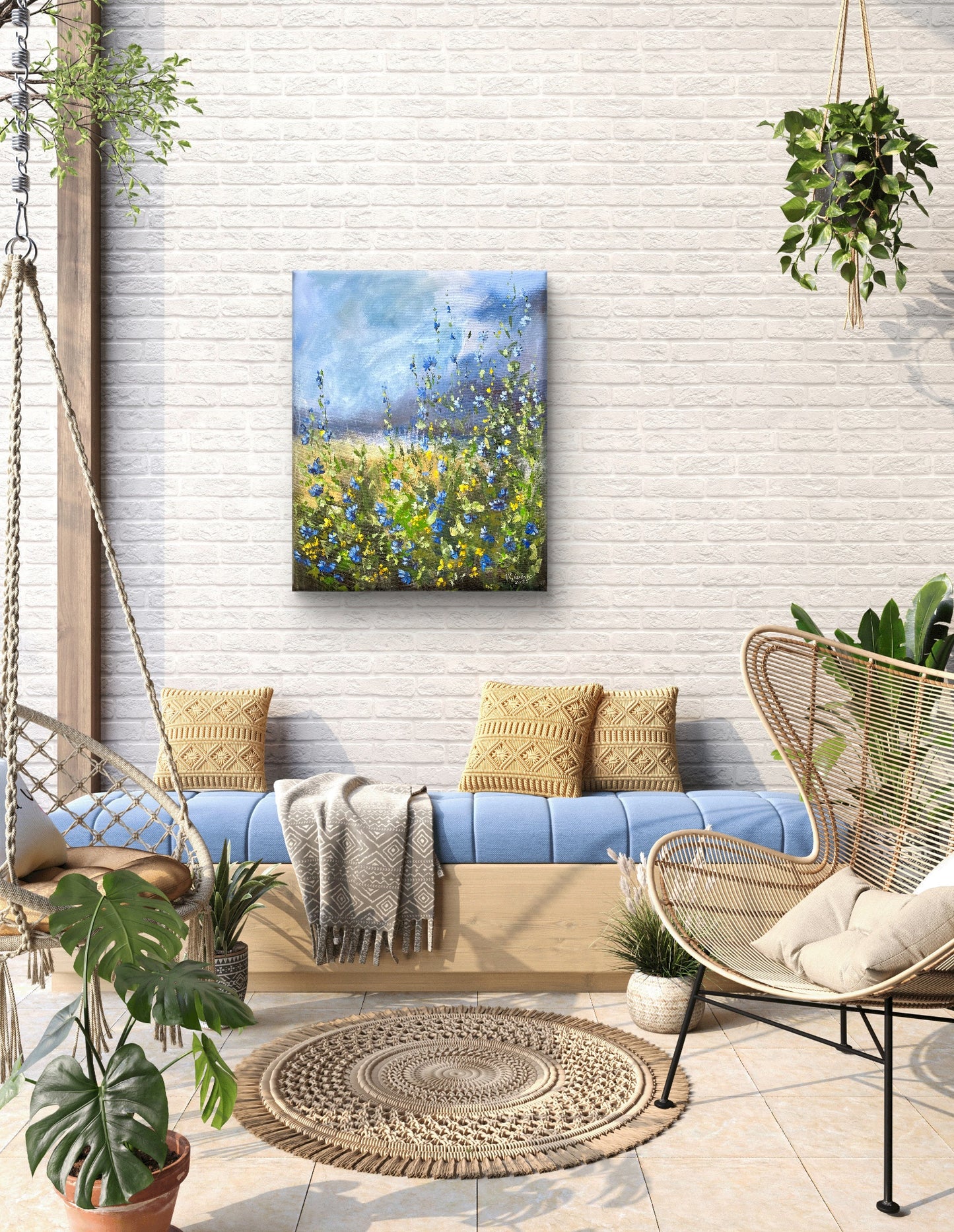 Wildflower Painting Original Floral Wall Art