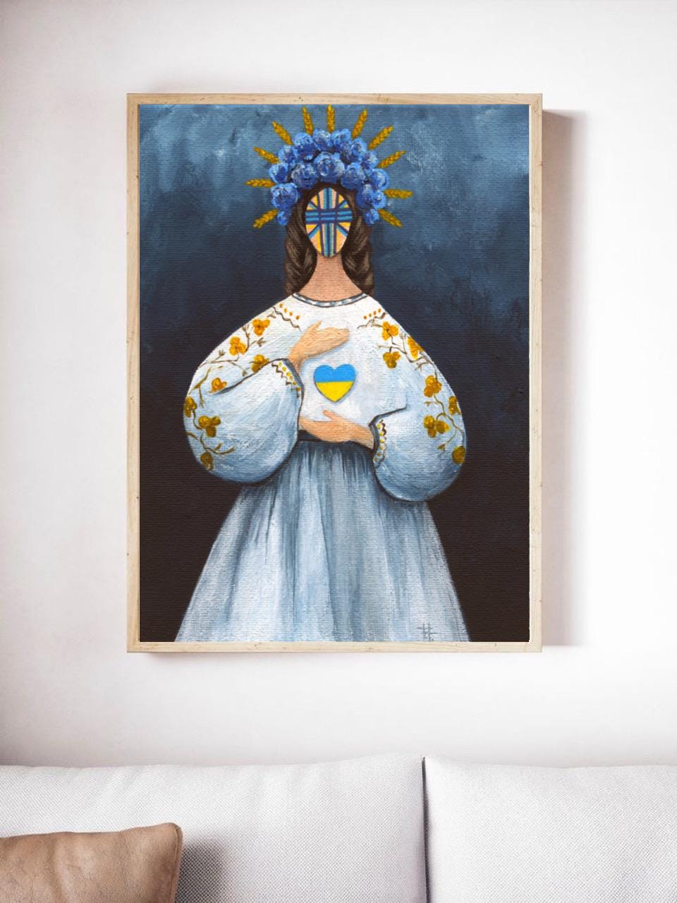 Ukrainian Style Wall Unframed Poster with Ukrainian Motanka